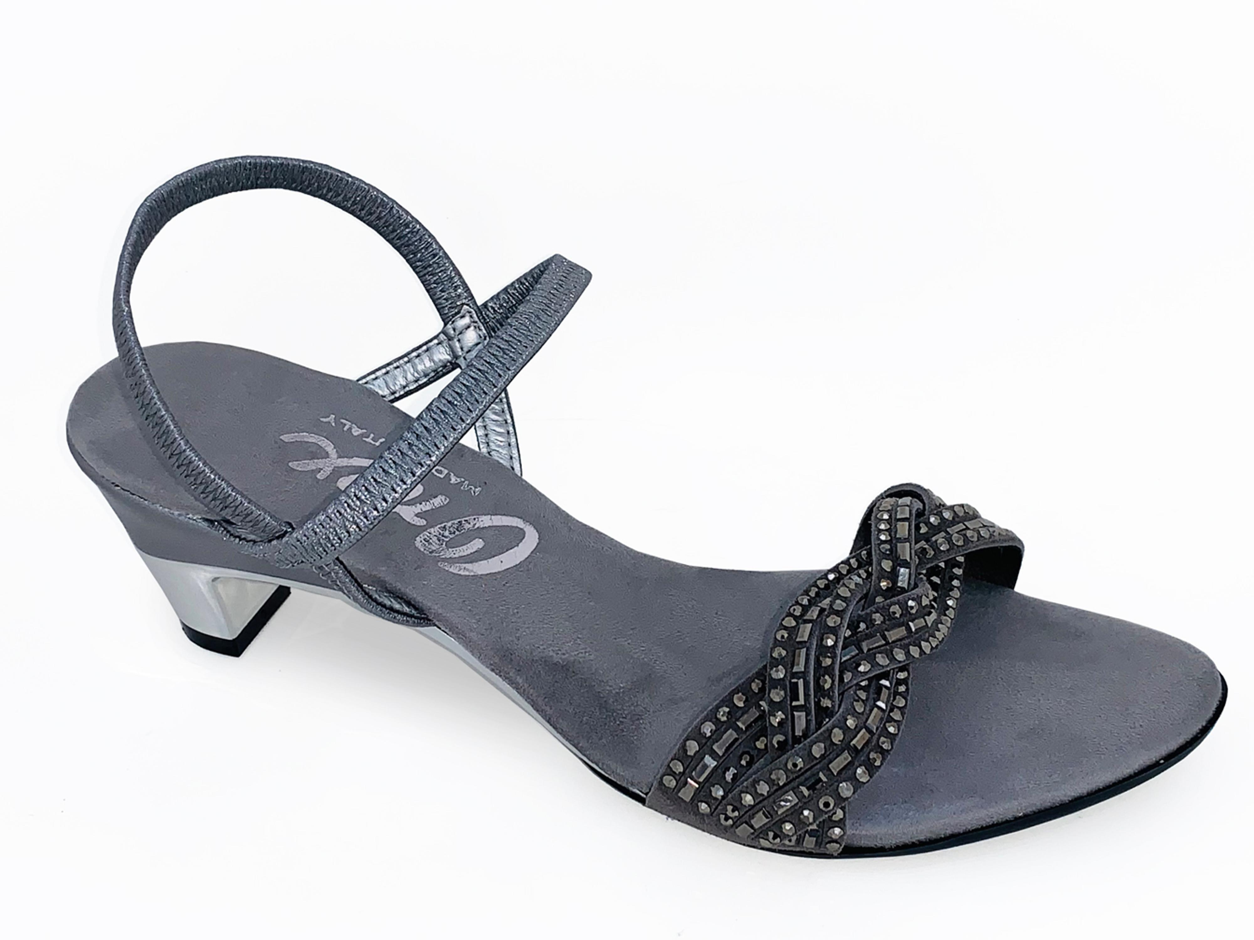 Onex Rhythm Women`s Evening Sandal Pewter : The Shoe Spa