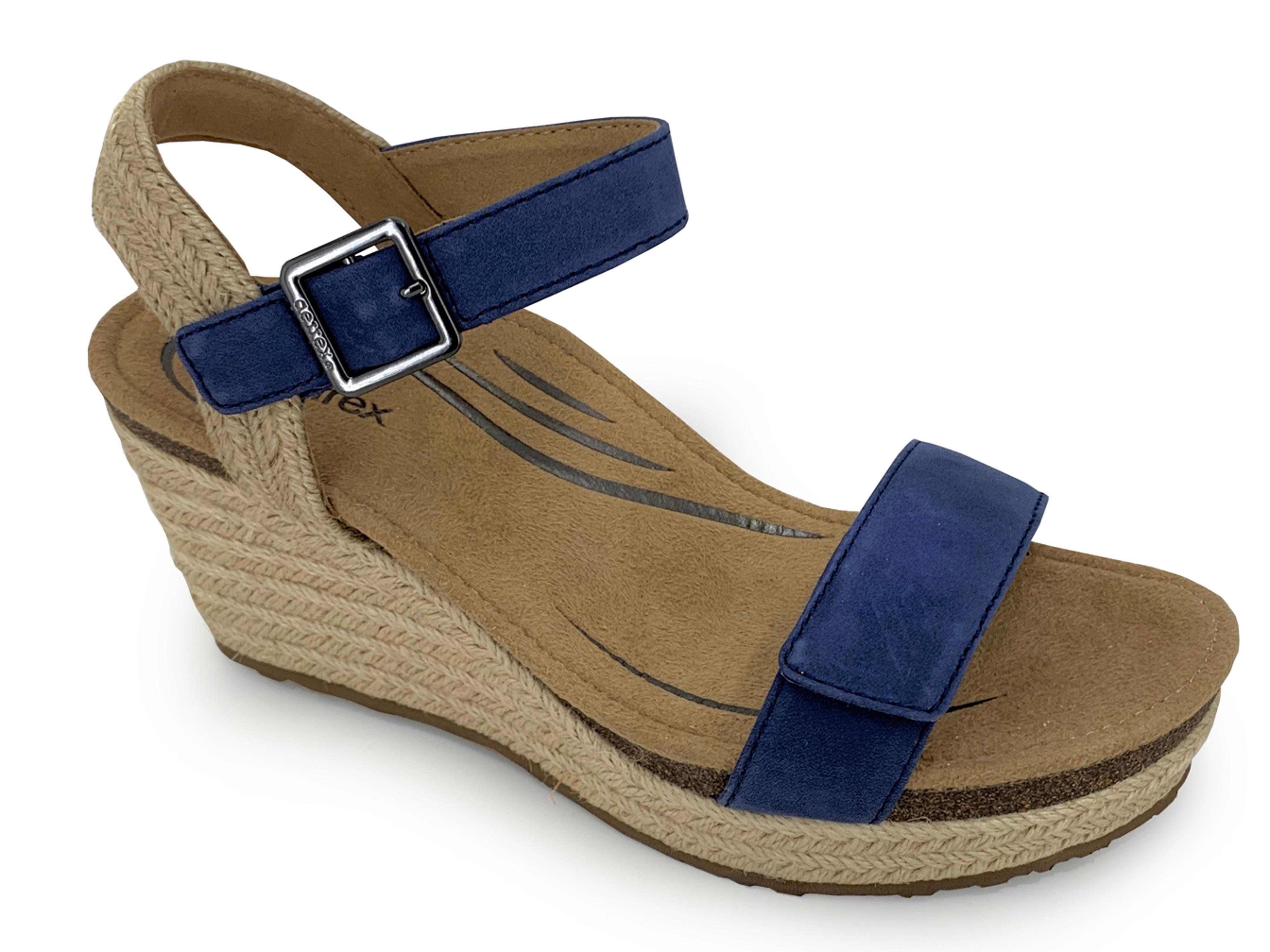 Women's Blue Wedge Sandals